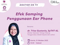 Talkshow Kabar Sehati DAAI TV dengan judul “Efek samping penggunaan ear phone”